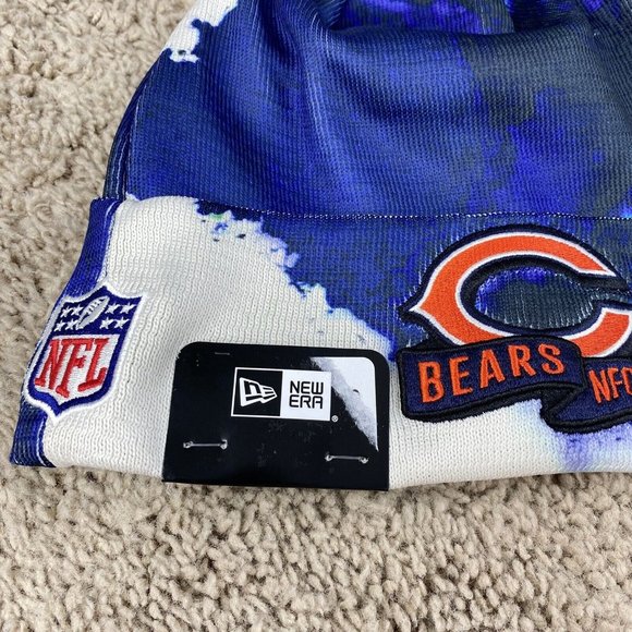 Chicago Bears New Era 2022 Knit Hat Sideline Ink Tie Dye Cuffed Beanie NWT - Picture 3 of 6